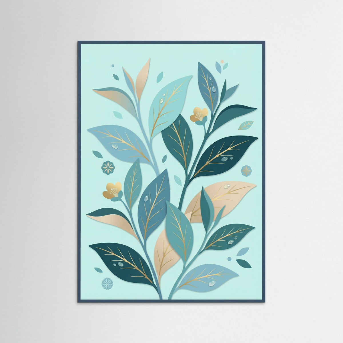 Teal Wood Tokyo Blooms