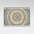 Teal Wood Tribal Sun Poster