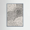 Teal Wood Tribal Tapestry - Circles Poster