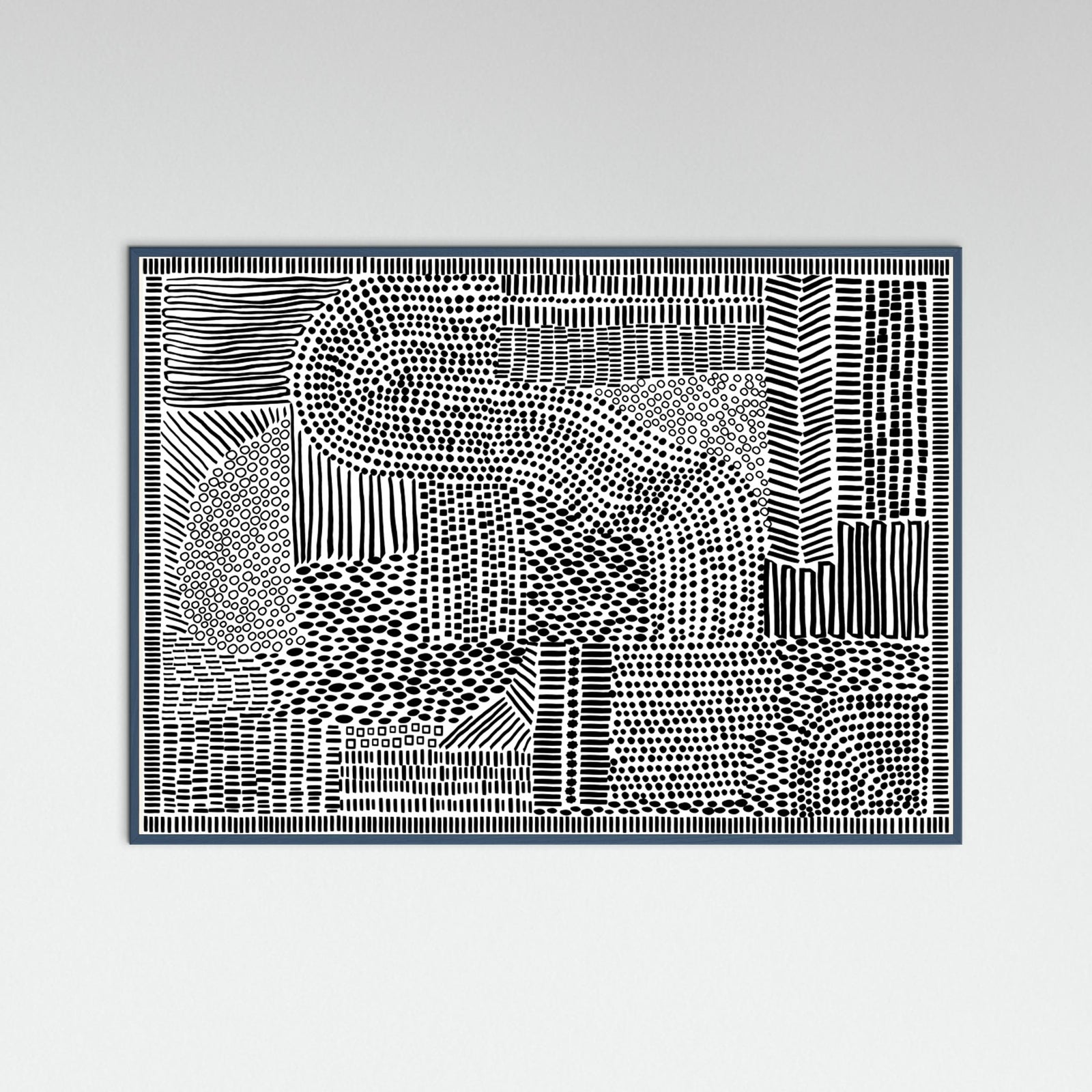 Teal Wood Tribal Tapestry Poster