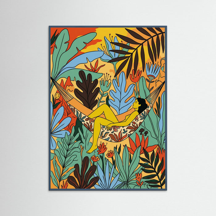 Teal Wood Tropical Daydream