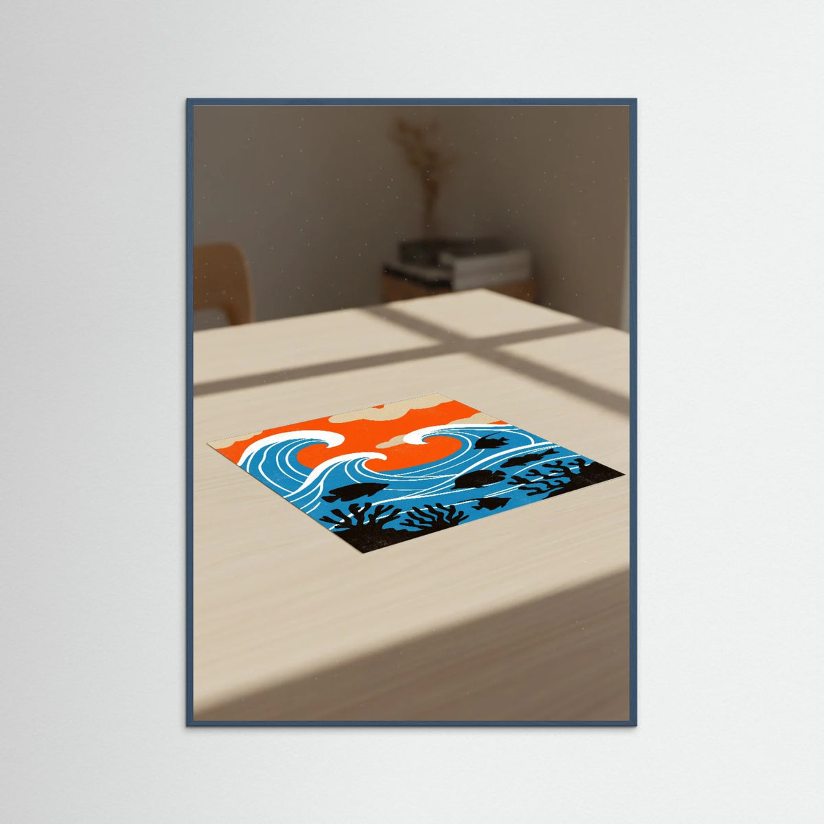 Teal Wood Tropical Eruption