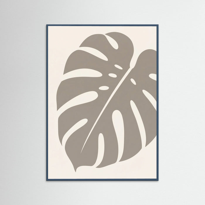 Teal Wood Tropical Frond
