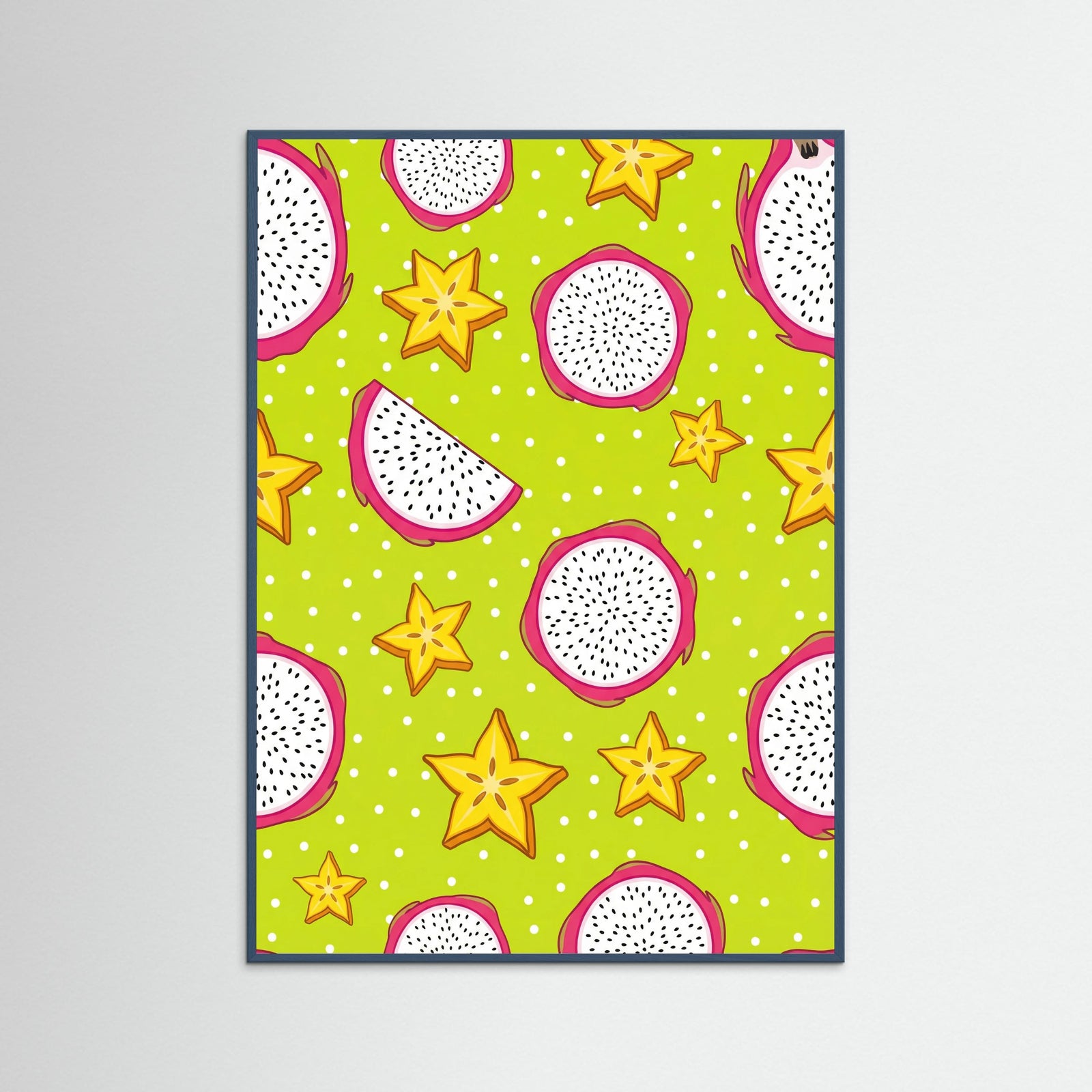 Teal Wood Tropical Grid Harvest