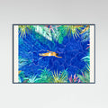 Teal Wood Tropical Jungle Pool Poster