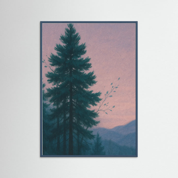 Teal Wood Twilight Pines