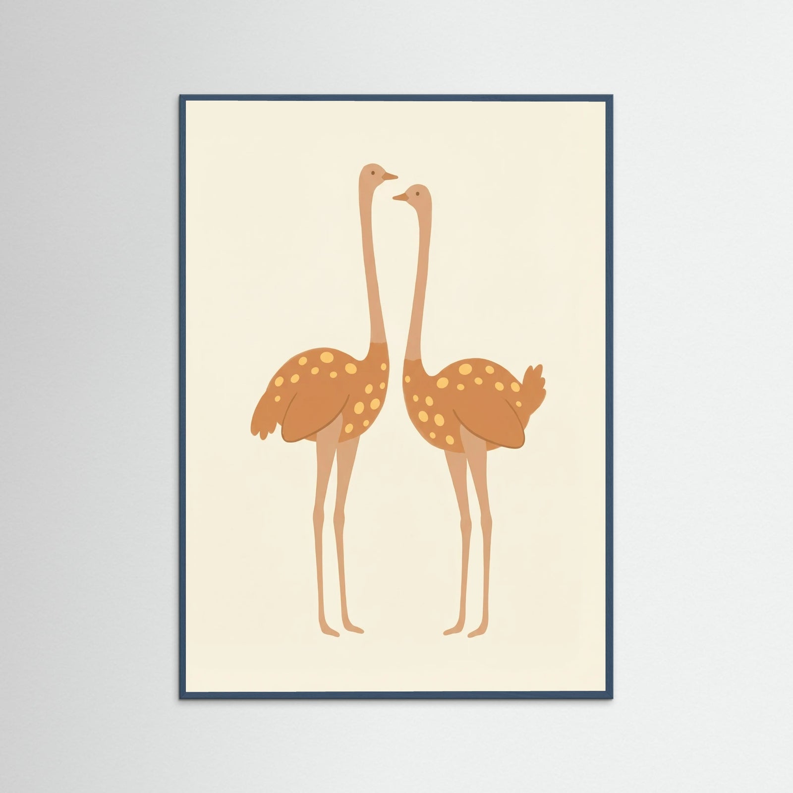 Teal Wood Twin Giraffes