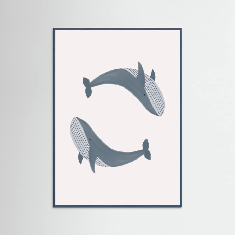 Two Whales Poster – Poster und Kunstdruck