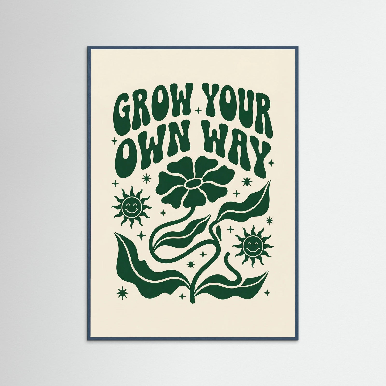 Teal Wood Uplifting Retro Affirmation