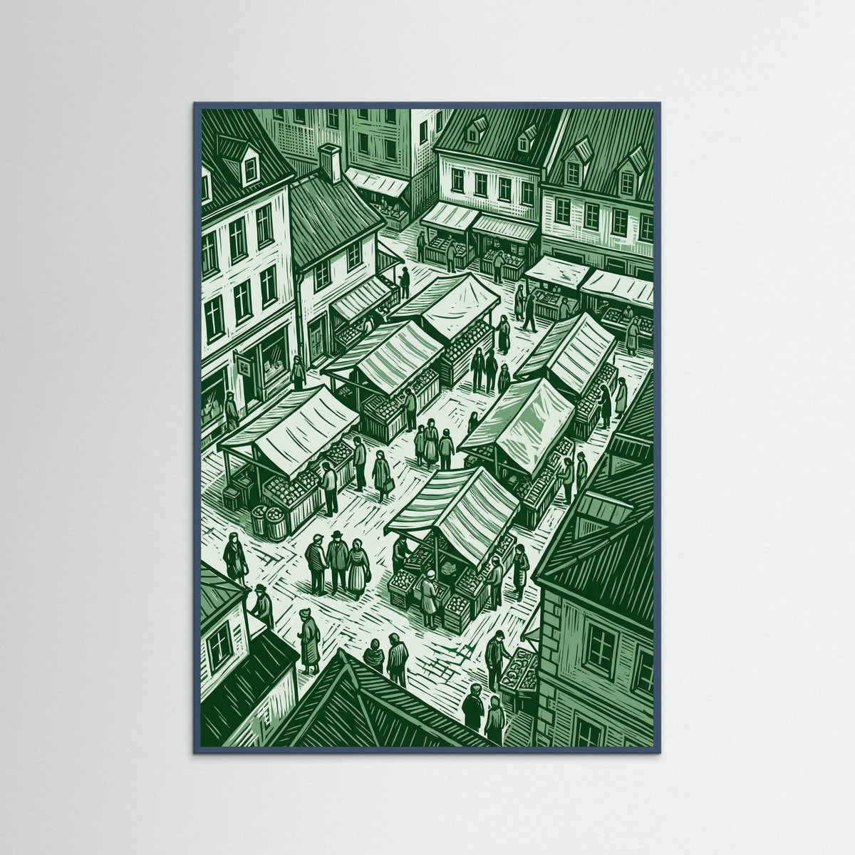 Teal Wood Urban Green Flow