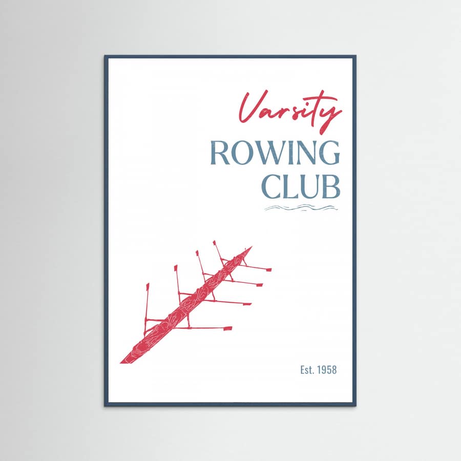 Varsity Rowing Club -juliste – juliste ja taidepainatus