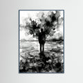 Teal Wood Veiled Emotion
