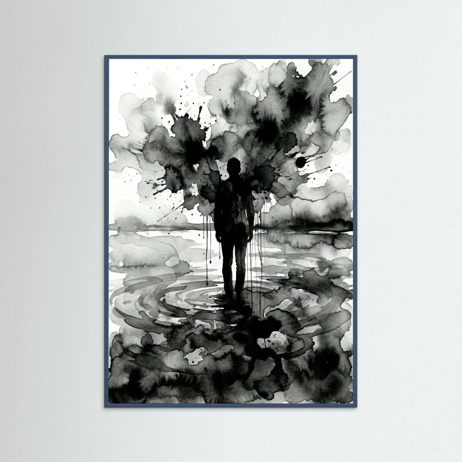 Teal Wood Veiled Emotion