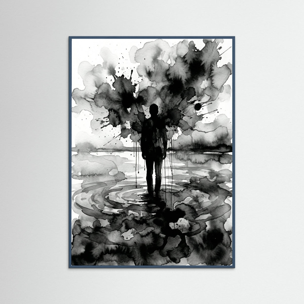 Teal Wood Veiled Emotion