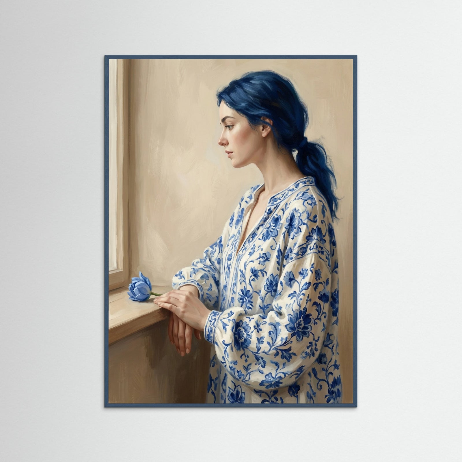 Teal Wood Veiled Emotion
