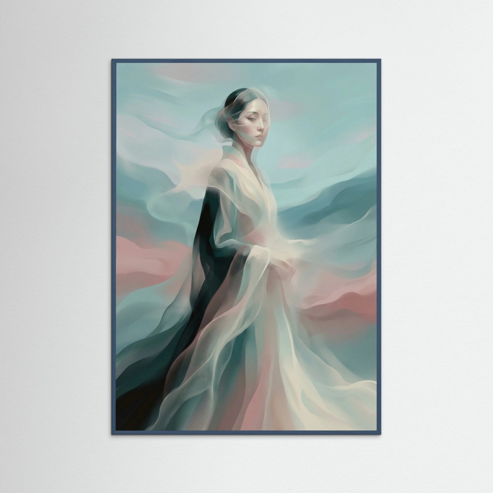 Teal Wood Veiled Serenity