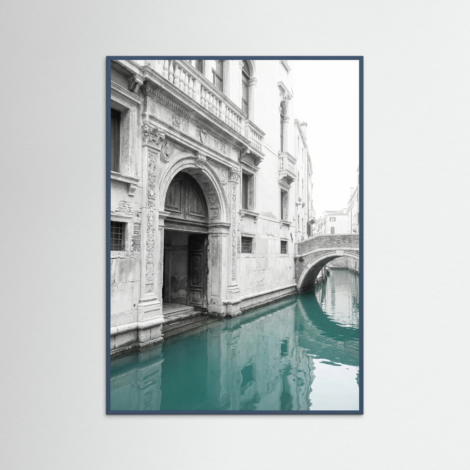Teal Wood Venetian Serenity