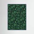 Teal Wood Verdant Acanthus Pattern