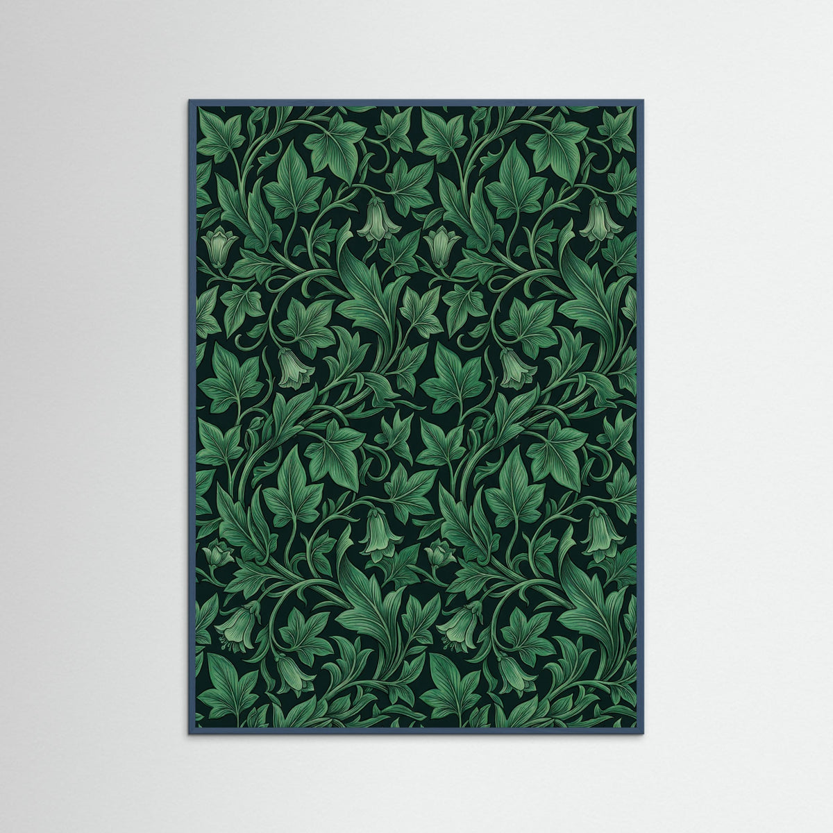 Teal Wood Verdant Acanthus Pattern
