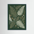 Teal Wood Verdant Bloom Vines