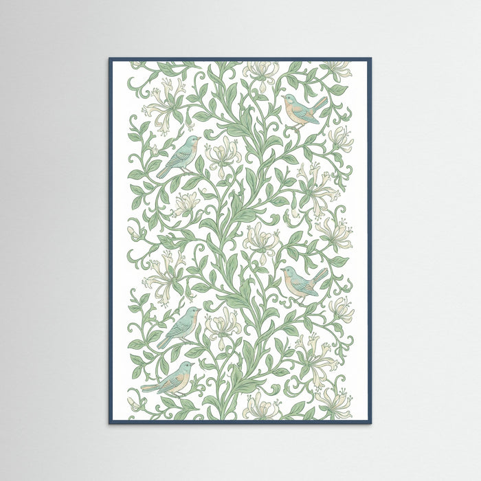 Teal Wood Verdant Bloom