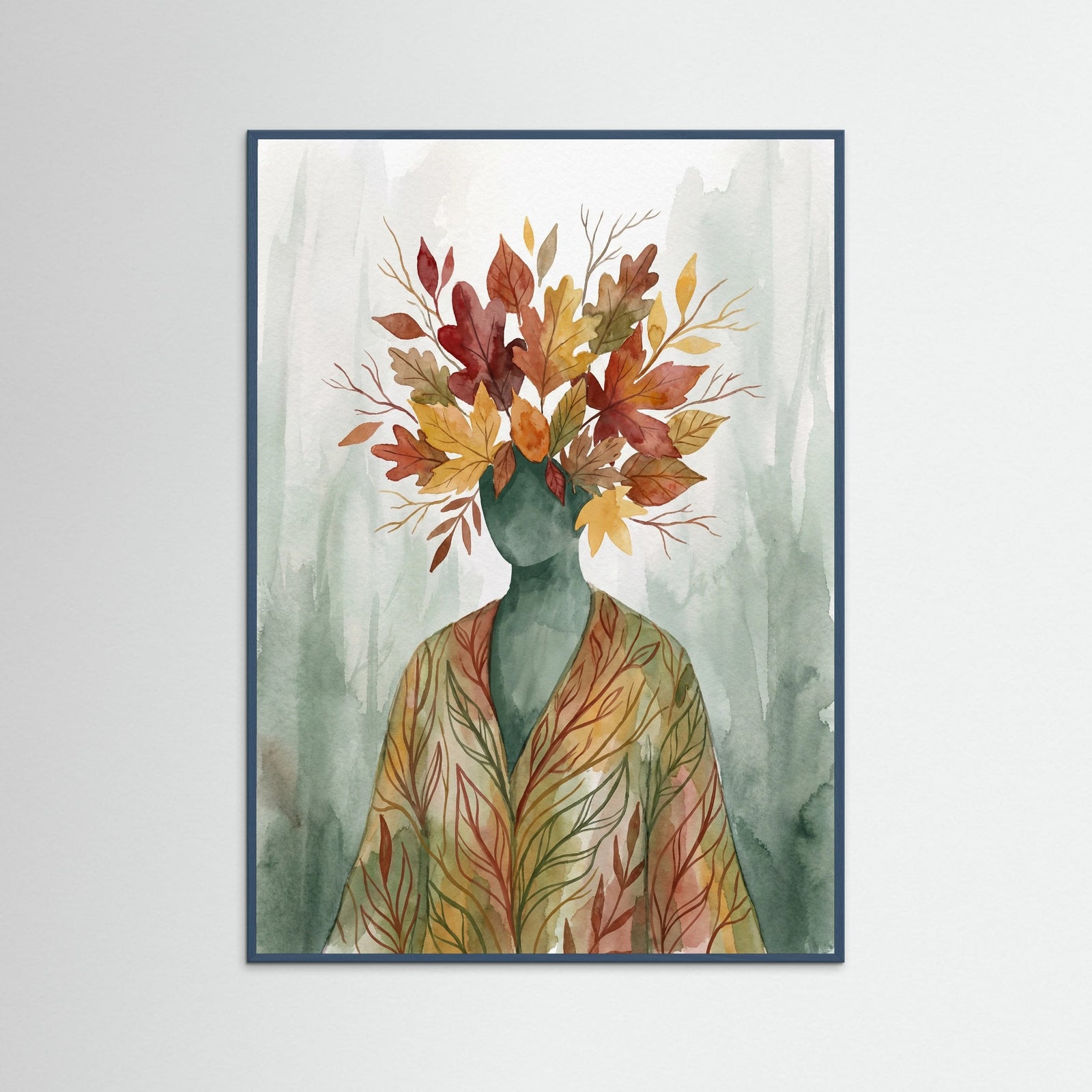 Teal Wood Verdant Bloom