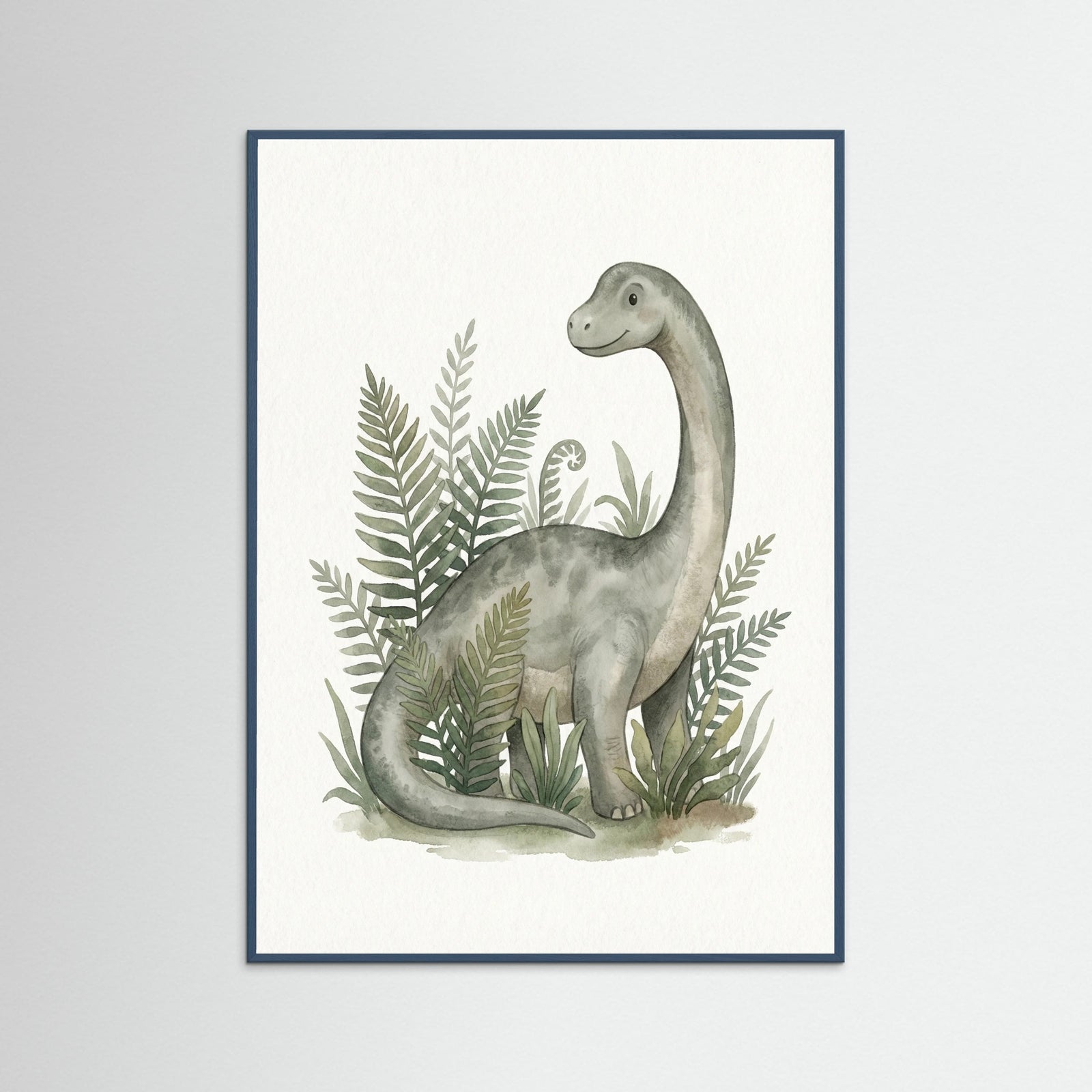 Teal Wood Verdant Dino Portrait