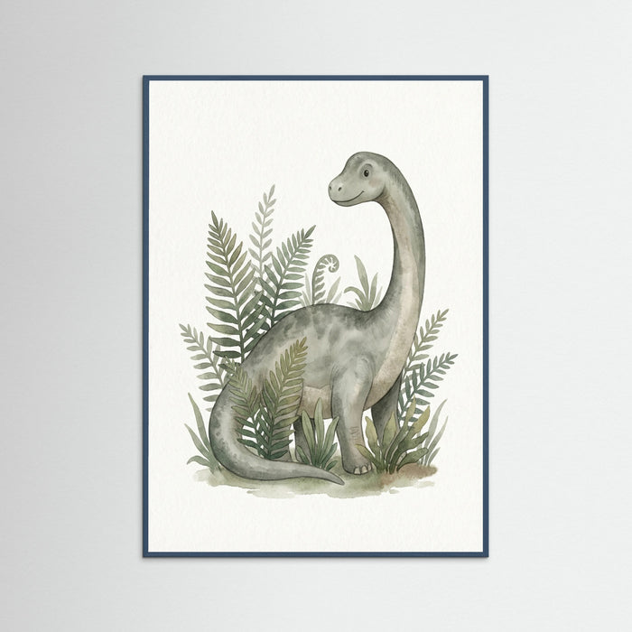 Teal Wood Verdant Dino Portrait