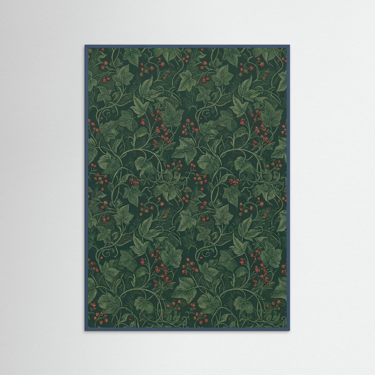Teal Wood Verdant Floral Tapestry