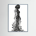 Teal Wood Verdant Silhouette