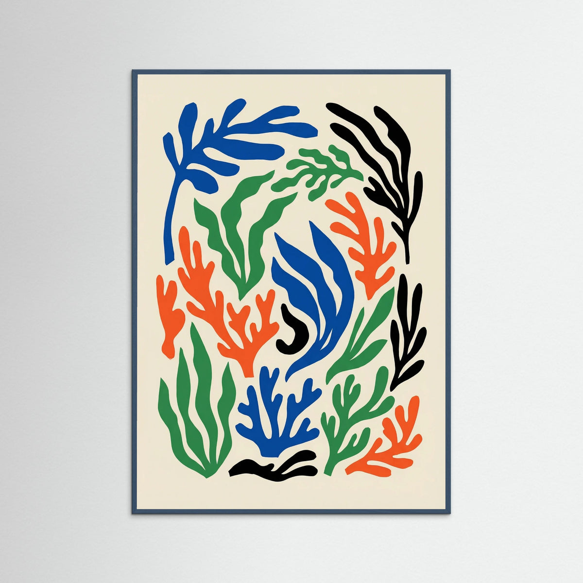 Teal Wood Vibrant Botanical Forms