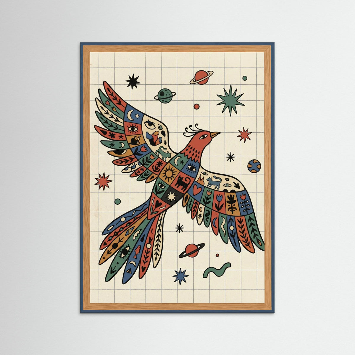 Teal Wood Vibrant Coils