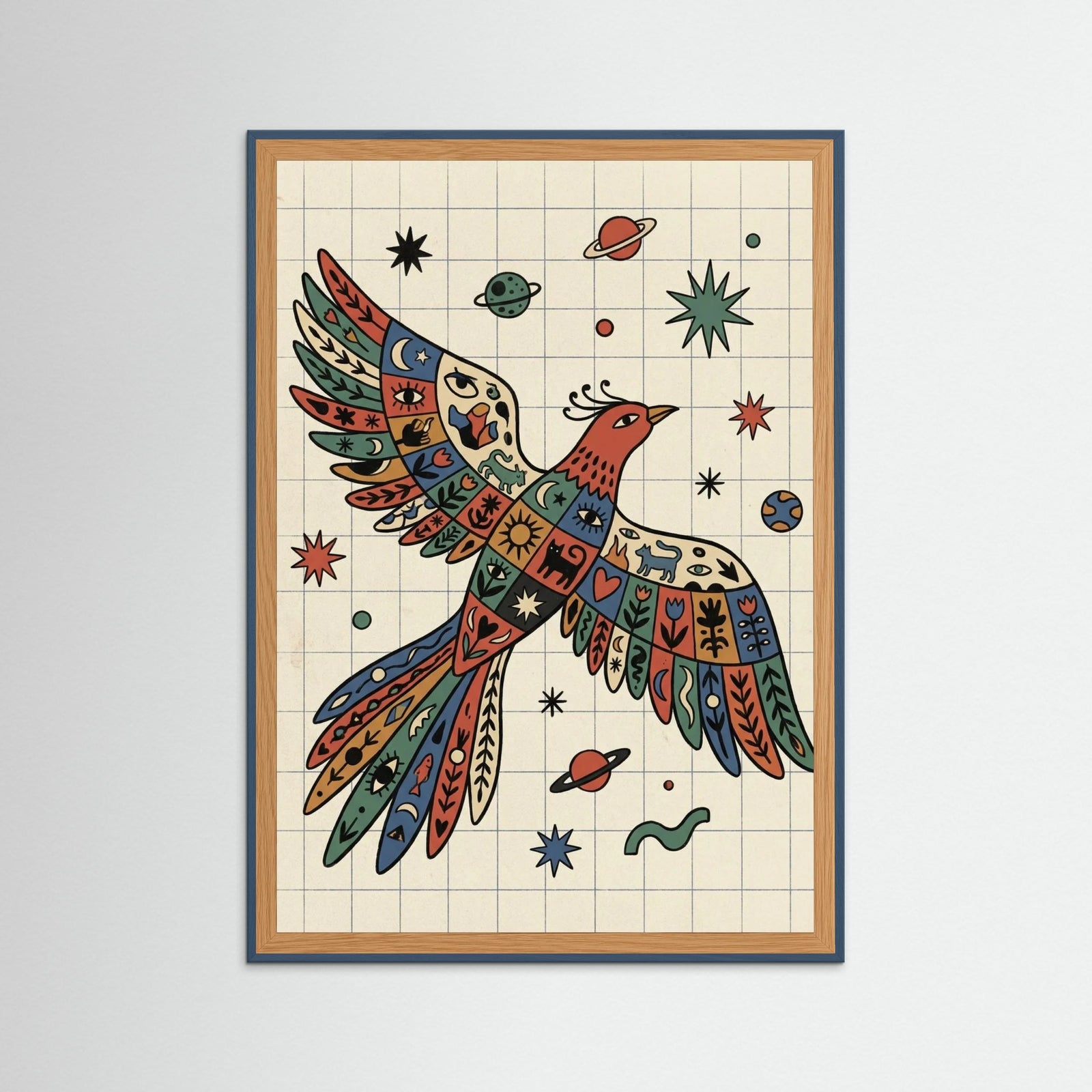 Teal Wood Vibrant Coils