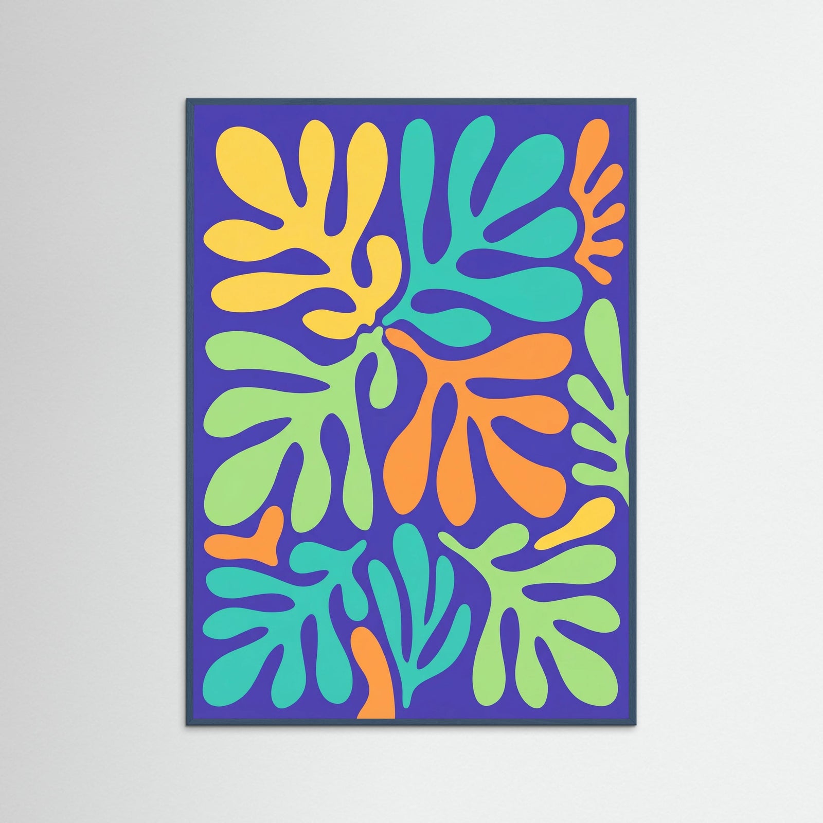 Teal Wood Vibrant Cut Outs