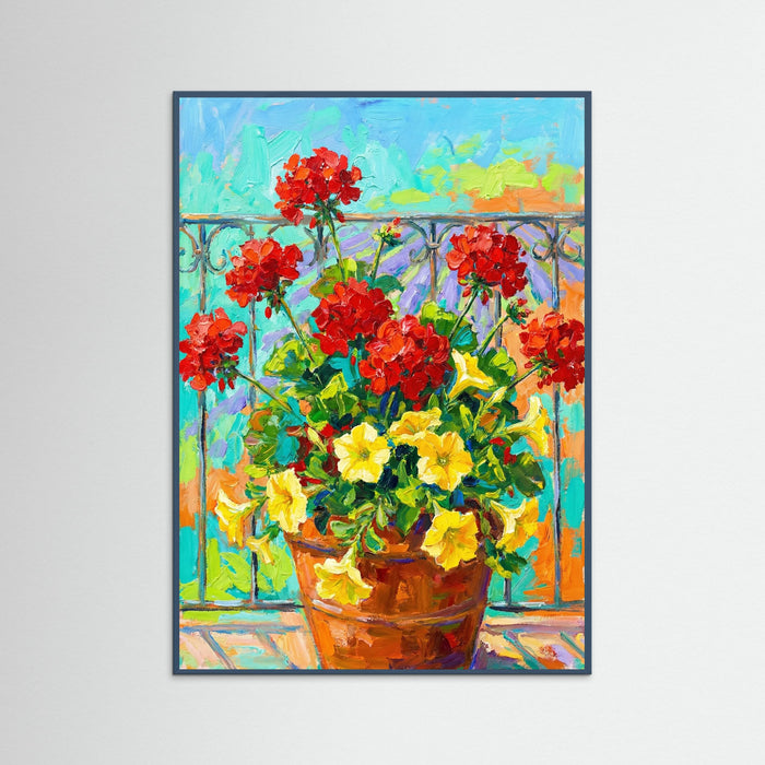 Teal Wood Vibrant French Still