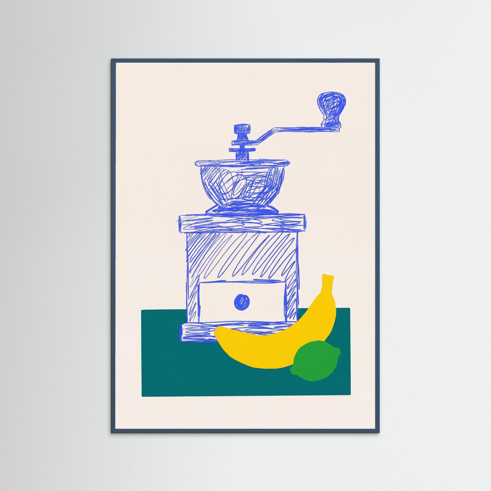 Teal Wood Vibrant Kitchen Still