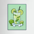 Teal Wood Vibrant Mojito Art