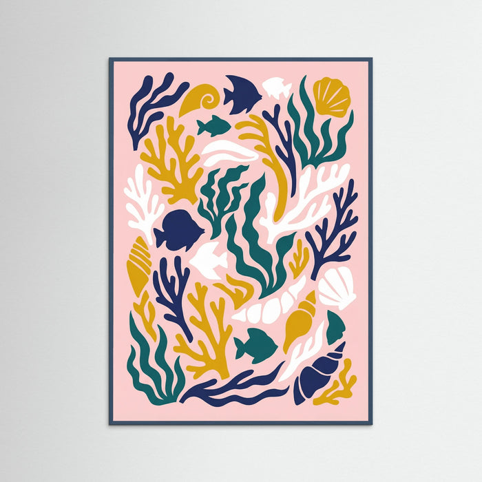 Teal Wood Vibrant Paper Cutouts