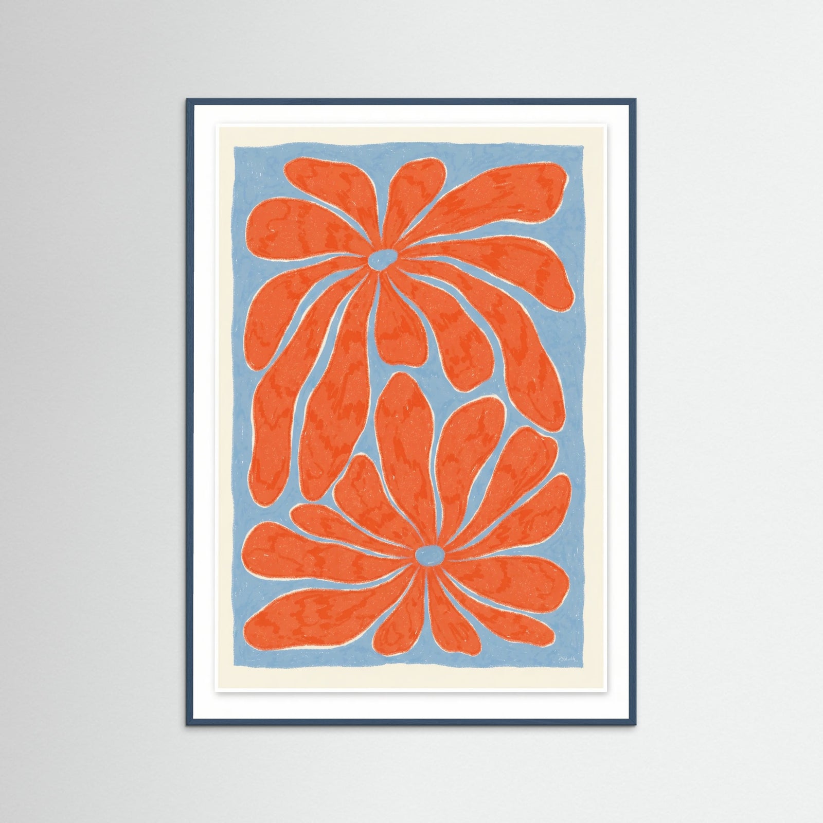 Teal Wood Vibrant Petal Burst