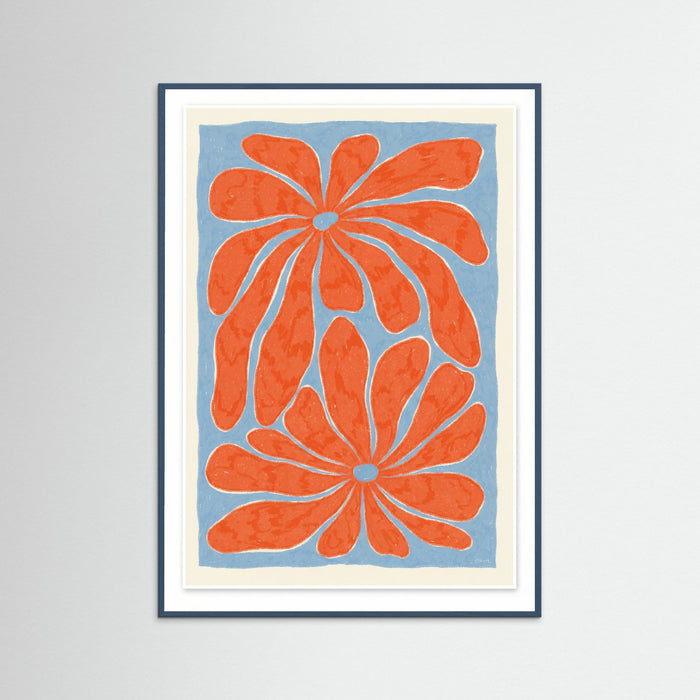Teal Wood Vibrant Petal Burst