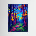 Teal Wood Vibrant River Flow