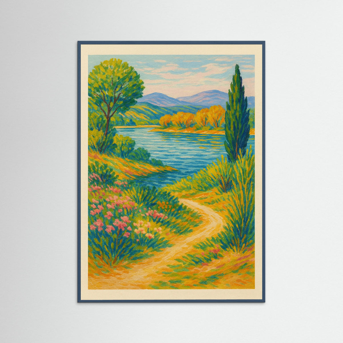 Teal Wood Vibrant Rural Pathway