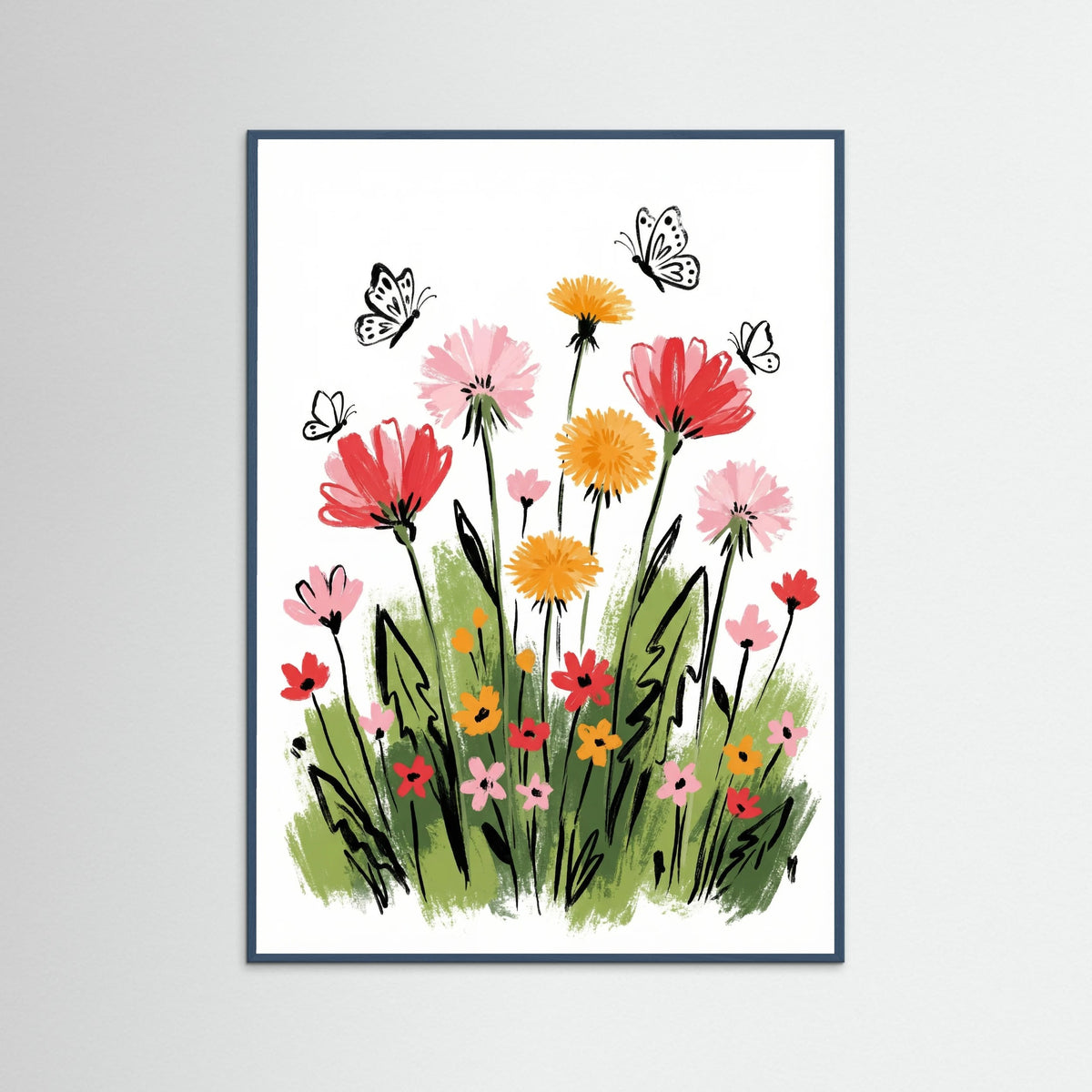 Teal Wood Vibrant Spring Blooms