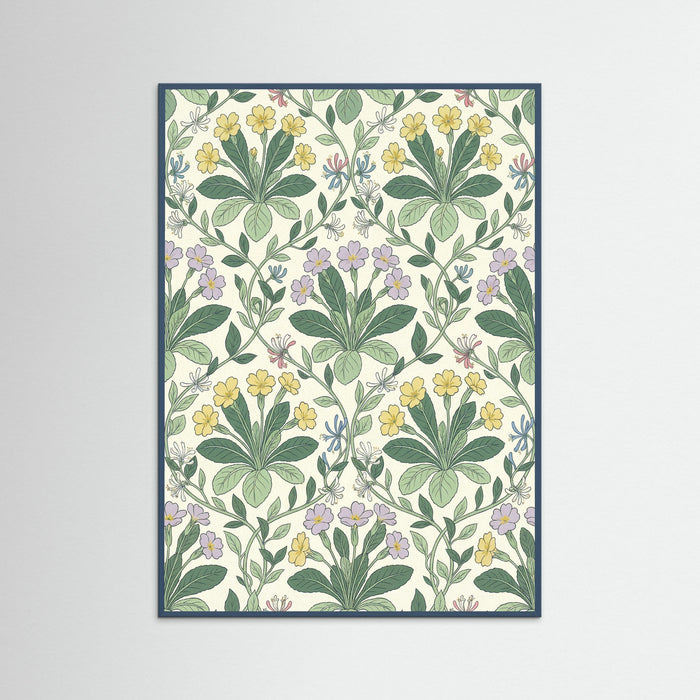 Teal Wood Victorian Floral Harmony