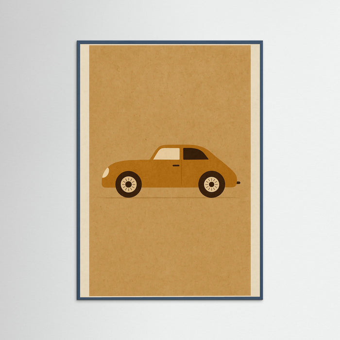 Teal Wood Vintage Racecar