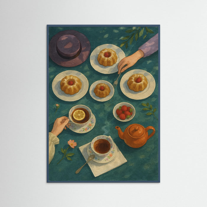 Teal Wood Vintage Tea Party