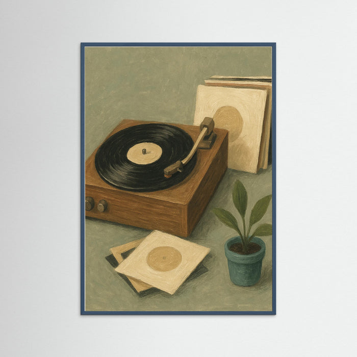 Teal Wood Vintage Vinyls