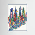 Teal Wood Vivid Assemblage