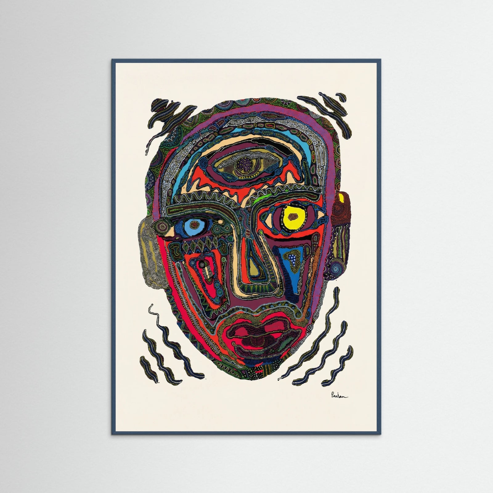 Teal Wood Vivid Visage