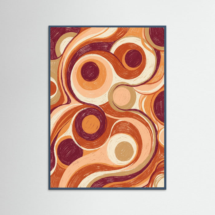 Teal Wood Warm Swirls